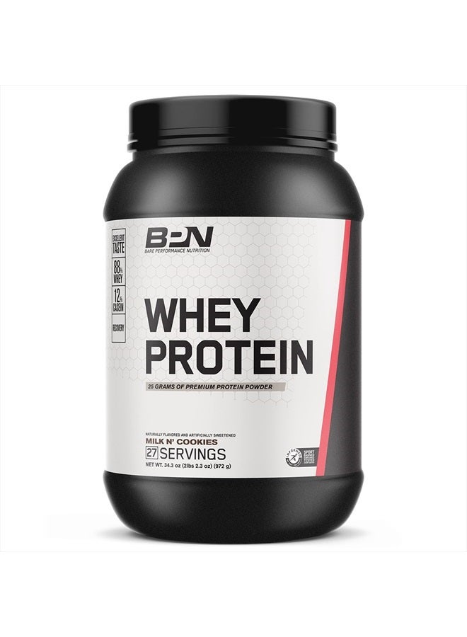 Bare Performance Nutrition , BPN Whey Protein Powder, Whey Protein Concentrate, Native Micellar Casein, Amazing Mixability, Milk N' Cookies - Image 1