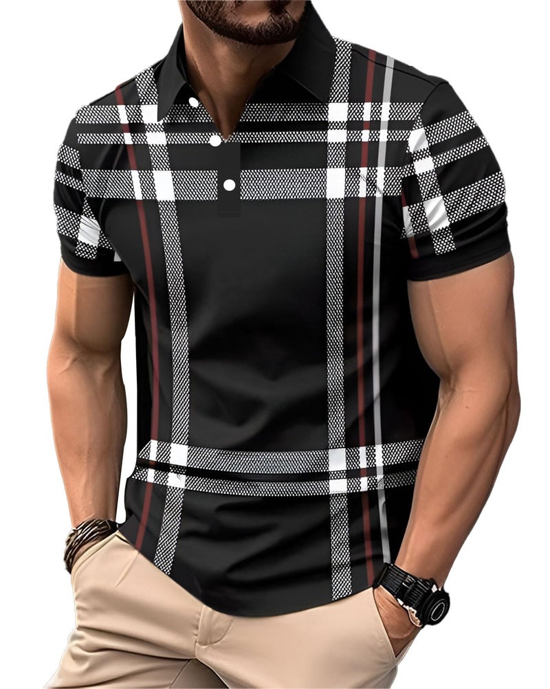 AUSK Men Polo Half Sleeve T-Shirt Black - Image 5