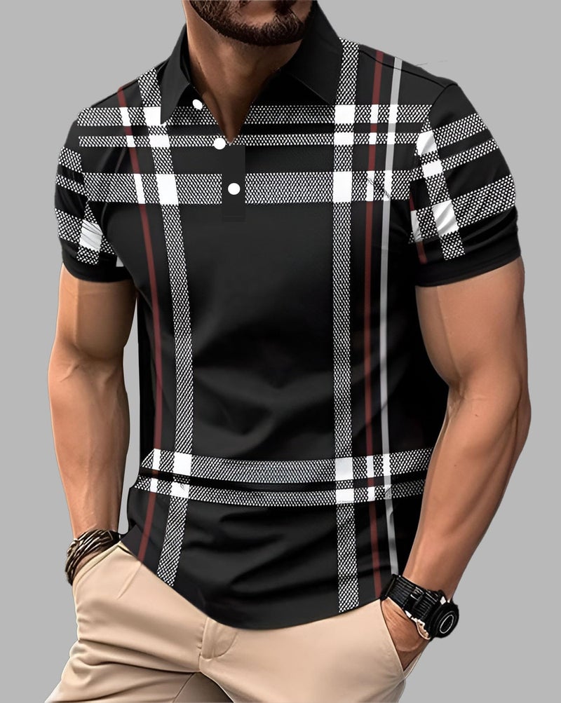AUSK Men Polo Half Sleeve T-Shirt Black - Image 2