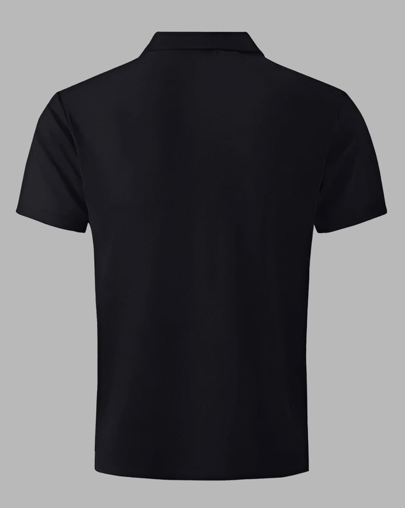 AUSK Men Polo Half Sleeve T-Shirt Black - Image 3