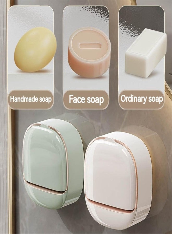 AARUX Self Adhesive Wall Mounted Soap Holder with Drain Tray | No Drill Soap Holder for Bathroom & Kitchen | Waterproof Plastic Soap Stand with Removable Tray (Pack of 1) - Image 2