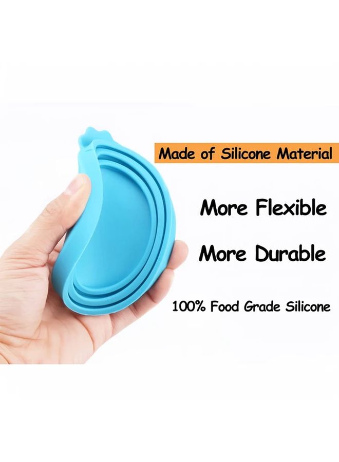 Pink Silicone Pet Can Lids Set Leakproof Reusable Dishwasher Safe Pet Food Covers - Image 3