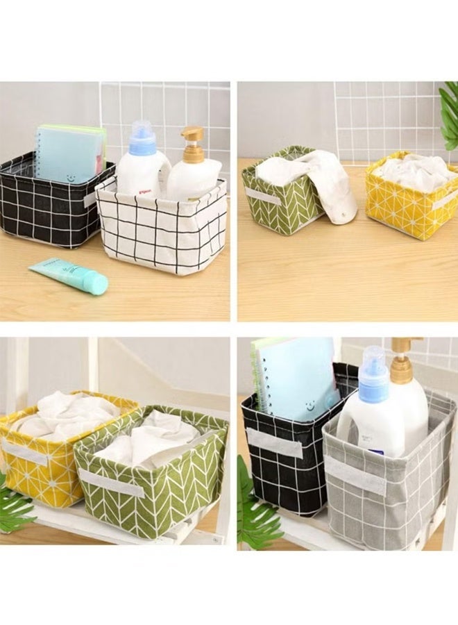 4 Pieces Foldable Storage Basket Set - Waterproof Oxford Fabric Collapsible Design for Clothes, Lingerie, Toys & Household Clutter Colors, Space-Saving Organizer Closet, Bathroom - Image 3