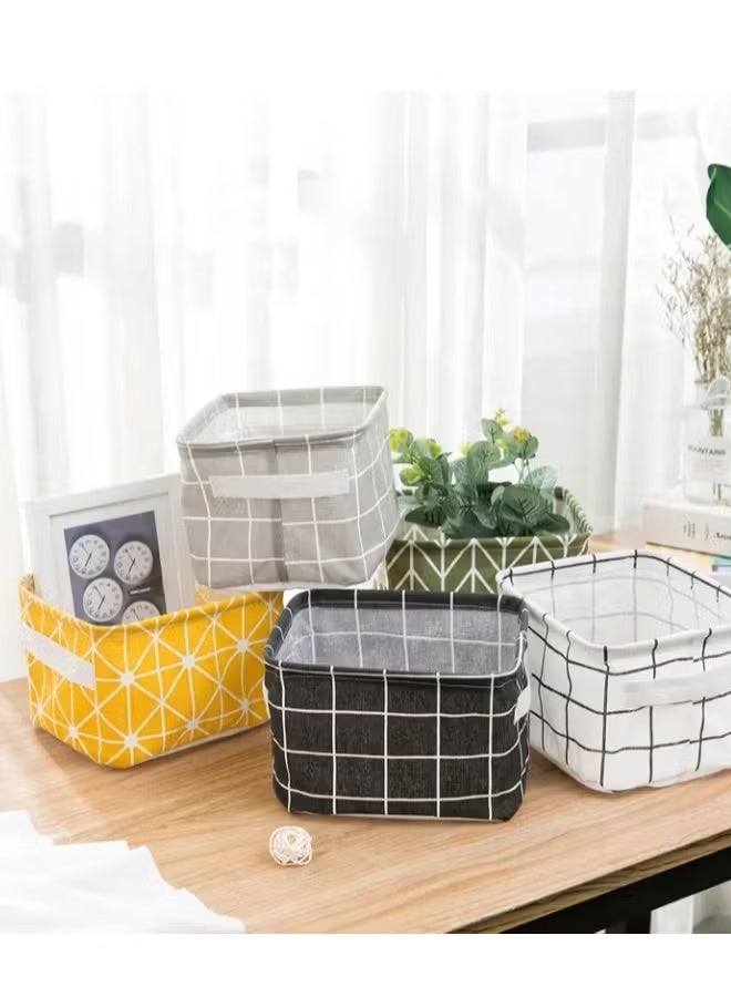 4 Pieces Foldable Storage Basket Set - Waterproof Oxford Fabric Collapsible Design for Clothes, Lingerie, Toys & Household Clutter Colors, Space-Saving Organizer Closet, Bathroom - Image 4