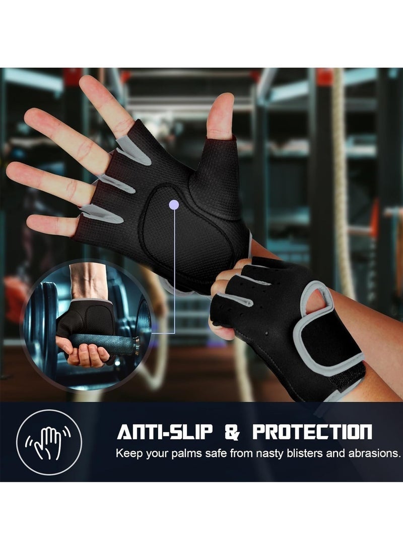 STL Workout Gloves - Weight Lifting Gloves for Men and Women, Breathable Half Finger Exercise Gloves for Weight Training, Pull Up, Gym Fitness, Home Work Out - Image 2