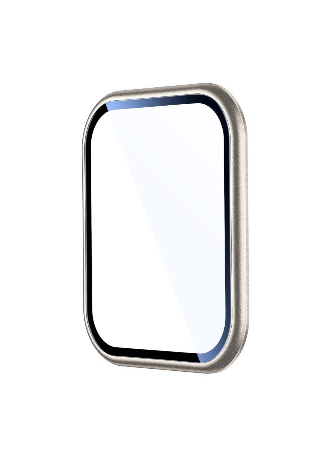 Applicable For Apple Watch 10/9 Frame Tempered Glass Film Apple Watch Protective Film IWatch Curved Mask-Color:1#Starlight Color + Film Artifact + Packaging-Size:41mm