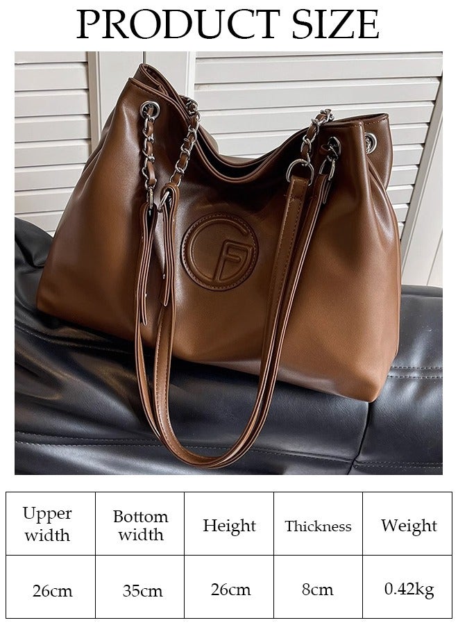 DUNISO Women's Shoulder Tote Bag Faux Leather Handbag for Women Large Capacity Messenger Fashionable Travel Crossbody Bag for Ladies Girls College Students  - Image 4