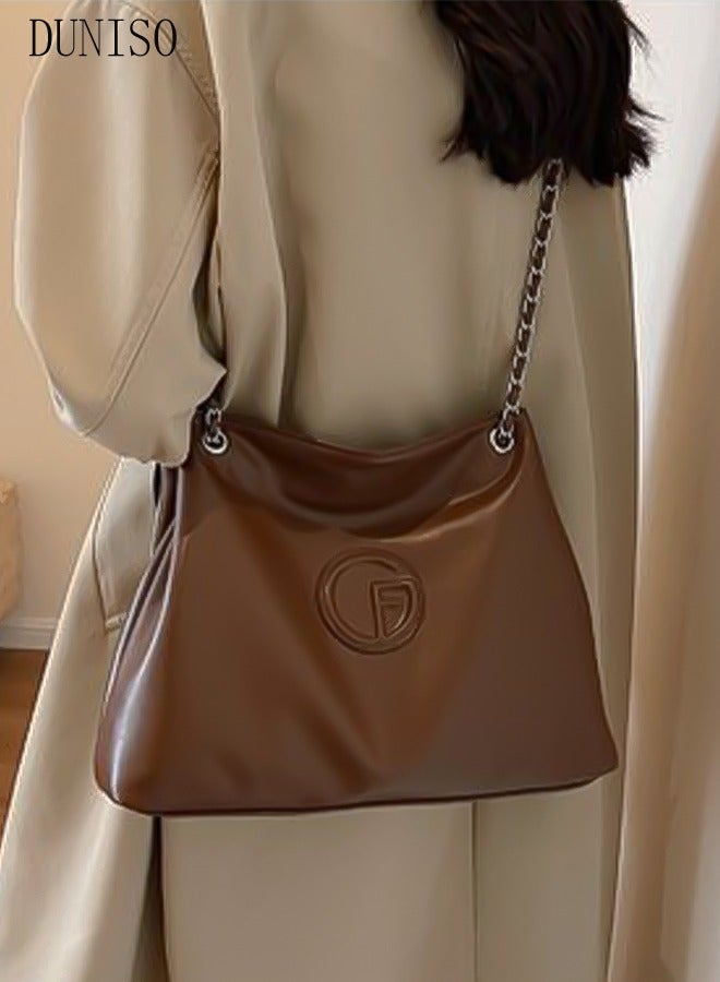 DUNISO Women's Shoulder Tote Bag Faux Leather Handbag for Women Large Capacity Messenger Fashionable Travel Crossbody Bag for Ladies Girls College Students  - Image 5