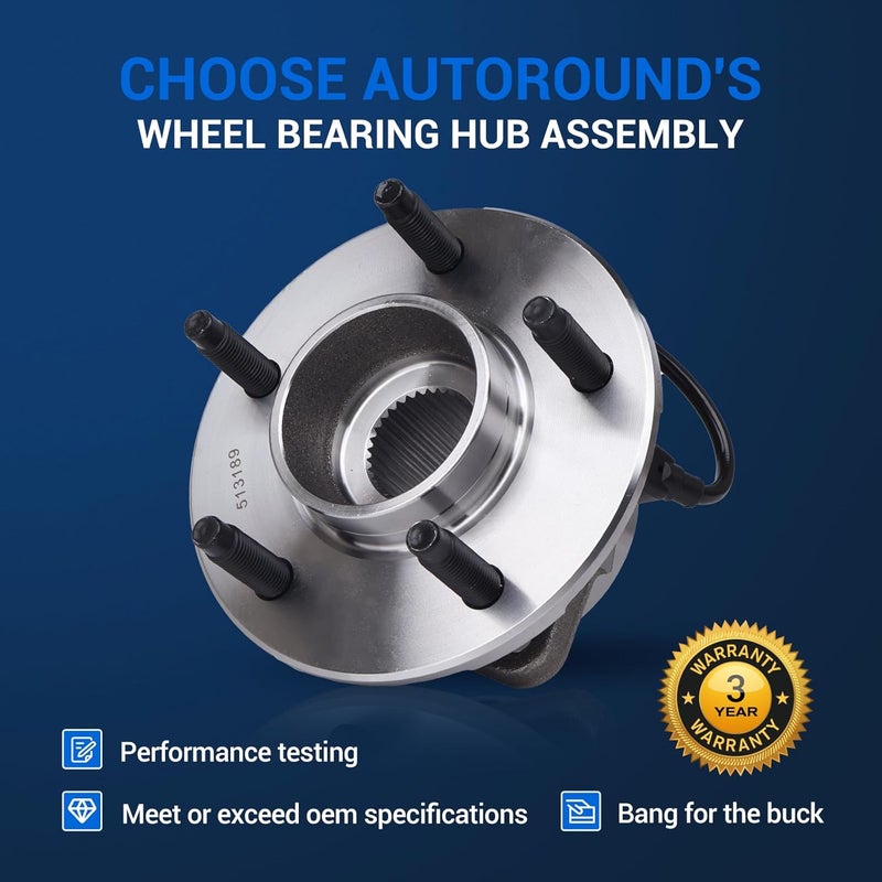 Autoround مجموعة محور العجلة الأمامية والمحامل Autoround 513189 لسيارات شيفروليه إكوينوكس، ساتورن فيو، بونتياك تورنت - Image 5