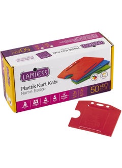 Lamiess LMS214 Horizontal 54x86 Plastic Card Holder 50Pcs/Pk. (153 04 0603) 