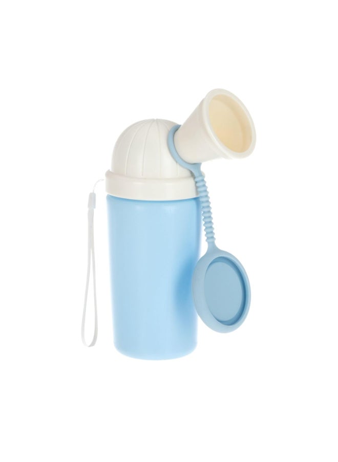 Nuby Travel Urinal, Portable Toddler Potty Training Urinal for Travel, Car Trips and Outdoor Adventures, Leak Resistant Design, Blue - Image 1