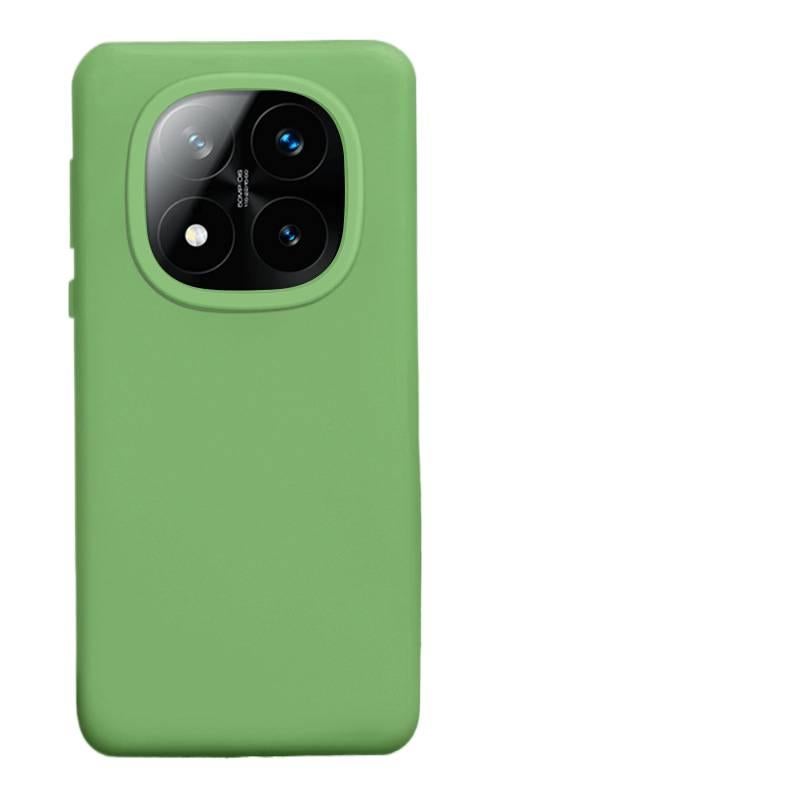 MS غطاء واقي بسيليكون لـ Redmi Note 14 Pro مع حماية من السقوط وتشطيب غير لامع مع مقاوم للصدمات مع سيليكون سائل باللون Matcha Green من السيليكون باللون الأخضر باللون الأحمر - Image 1