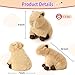 Ditucu Original Capybara Microwavable Weighted Stuffed Animal Heated Capibara Plush for Warmth Comfort Period Cramps Pain Plushies Toys Gifts for Kids Light Brown 9 inch - Image 4