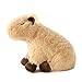 Ditucu Original Capybara Microwavable Weighted Stuffed Animal Heated Capibara Plush for Warmth Comfort Period Cramps Pain Plushies Toys Gifts for Kids Light Brown 9 inch - Image 2