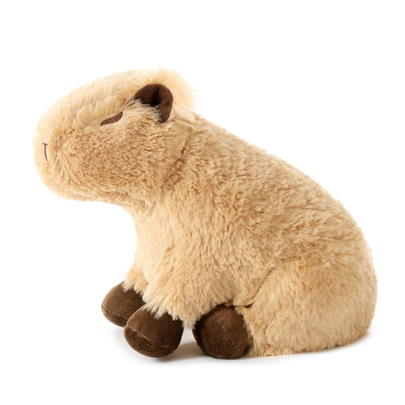 Ditucu Original Capybara Microwavable Weighted Stuffed Animal Heated Capibara Plush for Warmth Comfort Period Cramps Pain Plushies Toys Gifts for Kids Light Brown 9 inch - Image 3