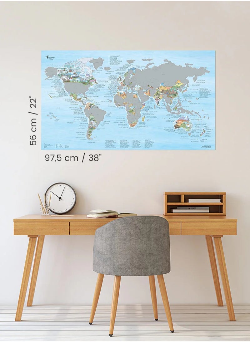 Awesome Maps Awesome Maps - Hiking Map Scratch Edition Poster - 97.5x56cm  - Image 2