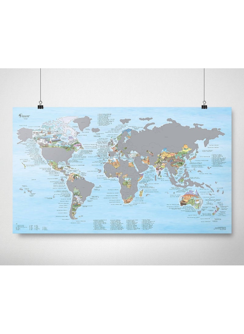 Awesome Maps Awesome Maps - Hiking Map Scratch Edition Poster - 97.5x56cm  - Image 4