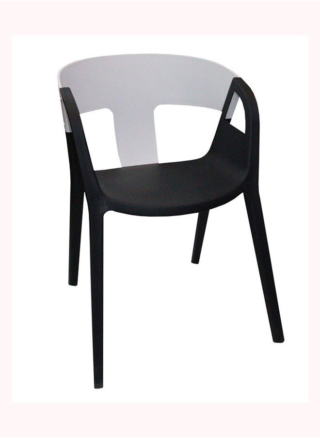 JILPHAR FURNITURE Jilphar Modern Style Fiber Plastic Chair With Armrest Beige  - Image 3