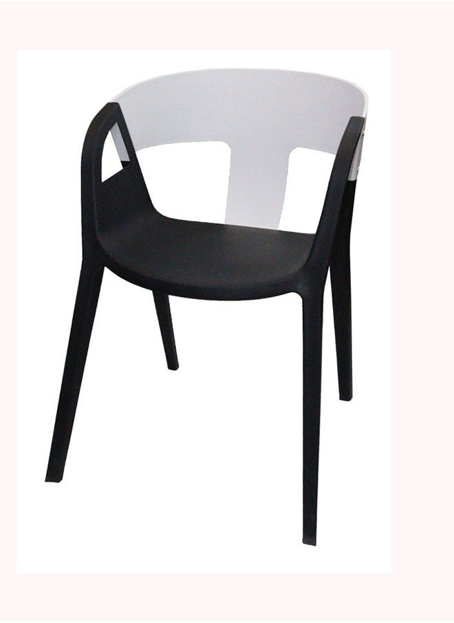 JILPHAR FURNITURE Jilphar Modern Style Fiber Plastic Chair With Armrest Beige  - Image 1