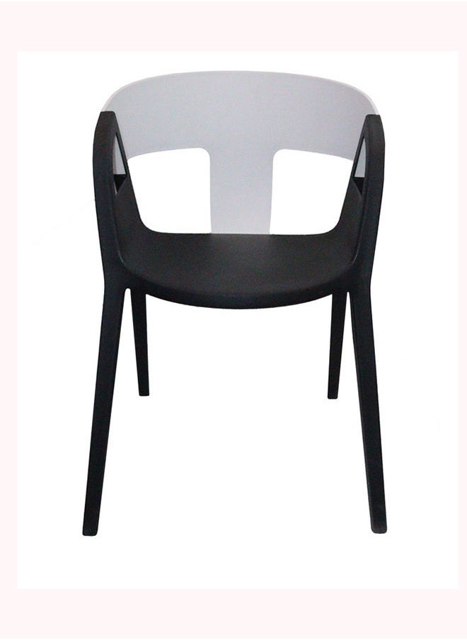JILPHAR FURNITURE Jilphar Modern Style Fiber Plastic Chair With Armrest Beige  - Image 2