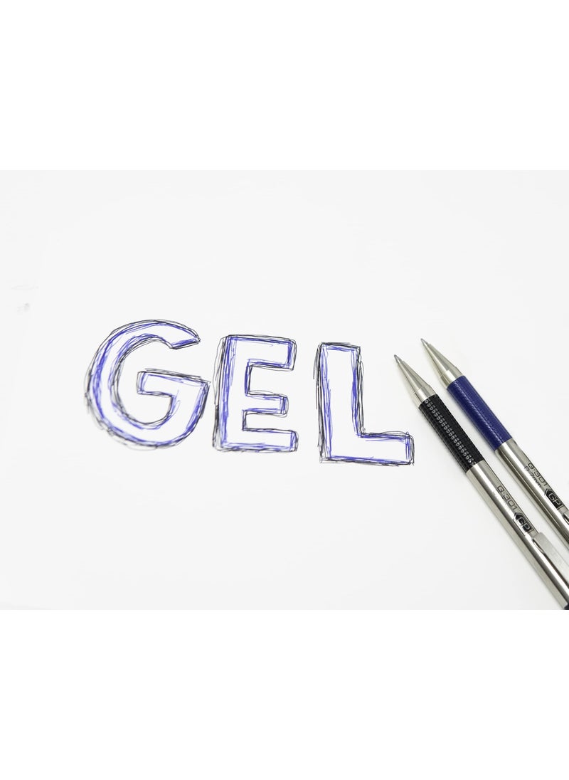 ZEBRA Zebra Pen G-301 Retractable Gel Pen, Premium Stainless Steel Barrel, Medium Point, 0.7mm, Blue Ink, 4-Pack, (41324)  - Image 2