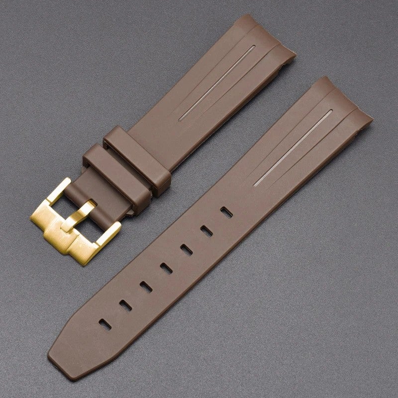 Bluejw 42 Colors Curved End Sport Rubber Watch Bands 20mm 21mm 22mm – Water Resistant Replacement Watch Strap for Men and Women - Image 1