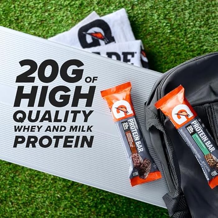 Gatorade Whey Protein Bars, Cookies & Crème, 2.8 oz bars (Pack of 12, 20g of protein per bar) - Image 3