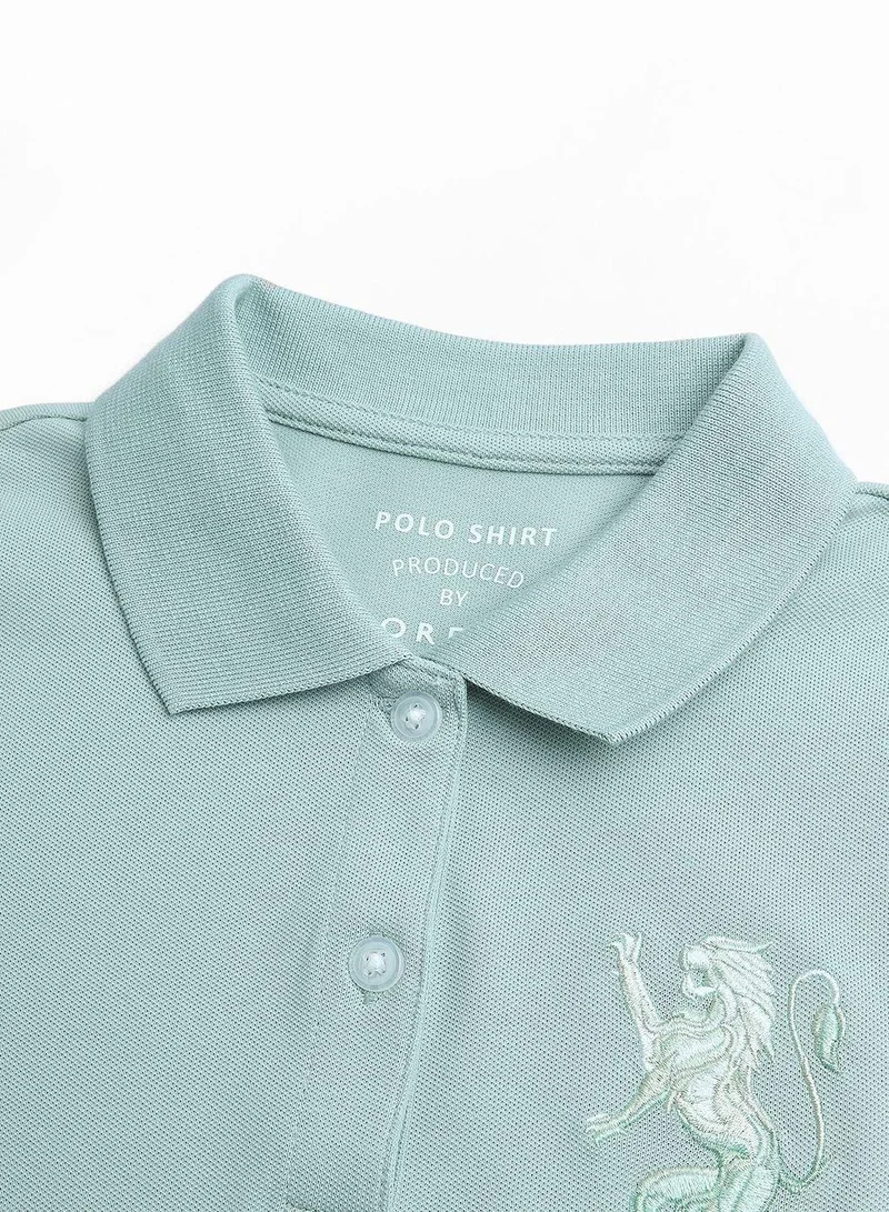 Giordano  Women’s Slim Fit Embroidered 3D Lion Polo for Women | Best Price UAE