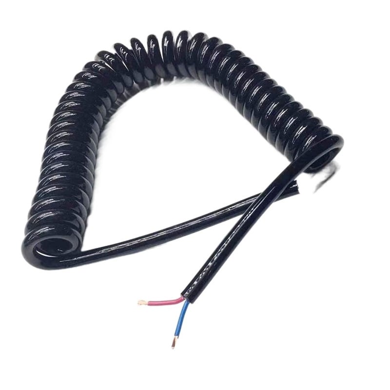 Spiral Cable, 2 Core Spring Spiral Cable Telescopic Wire 24AWG 20AWG 17AWG 14AWG .5-7.5 Meters Power Cord Expandable Solar sheathed - Image 1