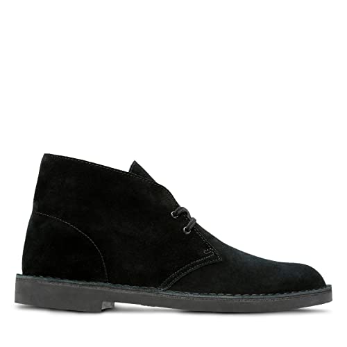 Clarks Men's Bushacre 2 Chukka Boot, Black Suede, 8 Wide - Image 2