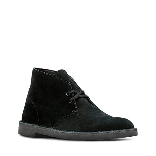 Clarks Men's Bushacre 2 Chukka Boot, Black Suede, 8 Wide - Image 3