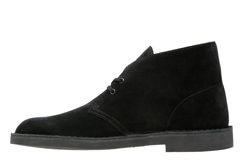 Clarks Men's Bushacre 2 Chukka Boot, Black Suede, 8 Wide - Image 5