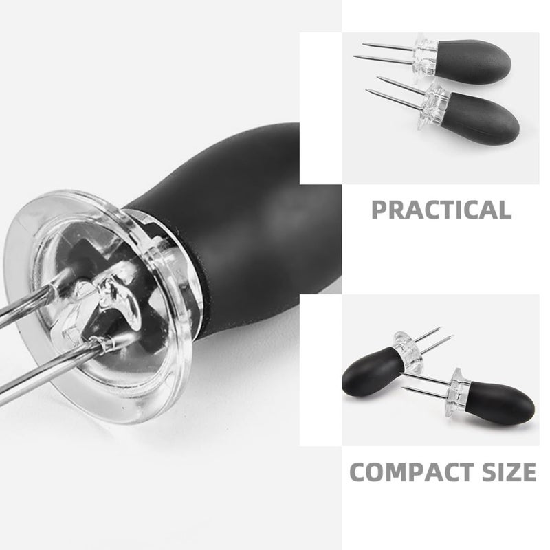 9 Pairs Corn Holders Stainless Steel Anti Scald Forks Easy Grip BBQ Camping - Image 4