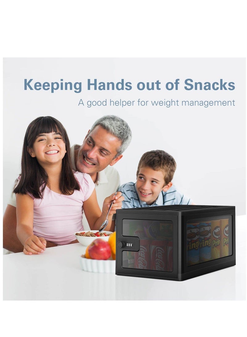 Captaintech Lock Box for Safe Medicine Storage, Lockable Storage Box Medicine Lock Box, Lock Boxes for Personal Items, Safe Box with Lock Refrigerator Lock Box, Combination Lock Box with Code, Black - Image 3