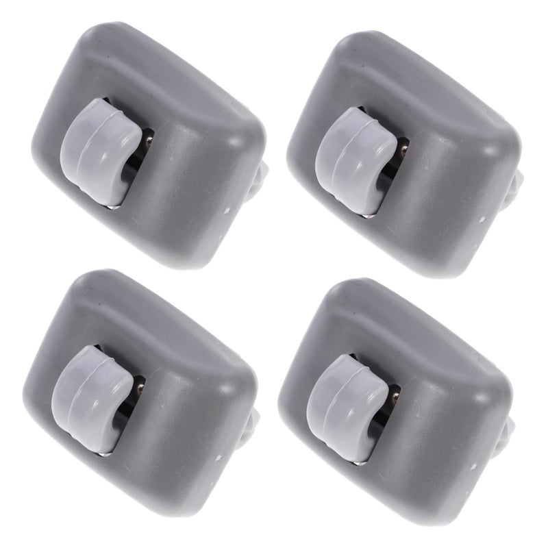 4pcs Sun Visor Hook Retainer Clips Grey Color Easy Installation Secure Mirror Fixing - Image 2