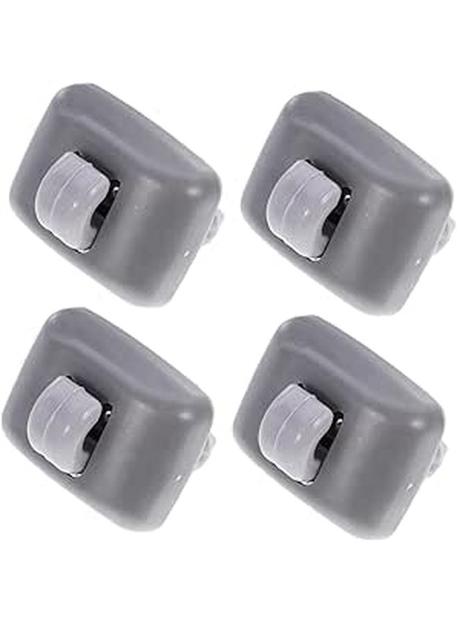 4pcs Sun Visor Hook Retainer Clips Grey Color Easy Installation Secure Mirror Fixing - Image 1
