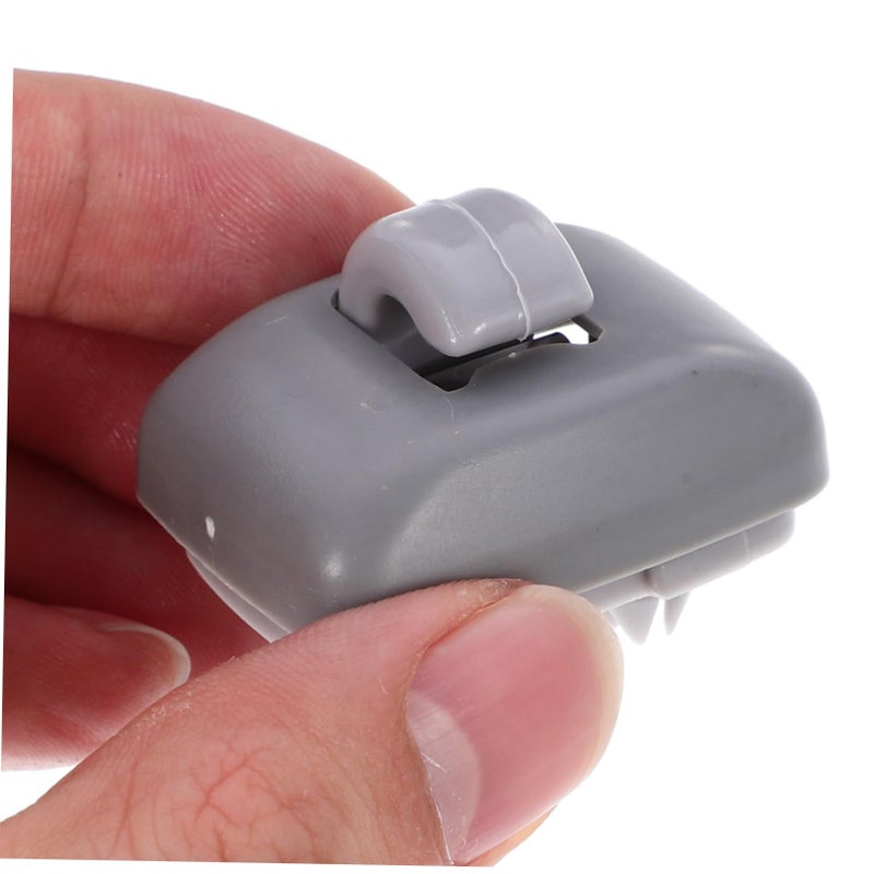 4pcs Sun Visor Hook Retainer Clips Grey Color Easy Installation Secure Mirror Fixing - Image 5