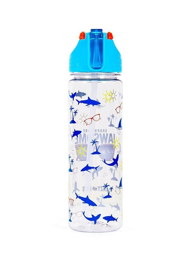 Eazy Kids Jawsome Shark 2-In-1 Tritan Water Bottle -Blue (650Ml)  - Image 3