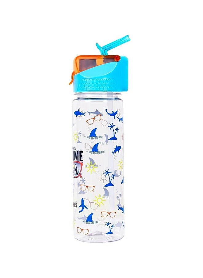 Eazy Kids Jawsome Shark 2-In-1 Tritan Water Bottle -Blue (650Ml)  - Image 4