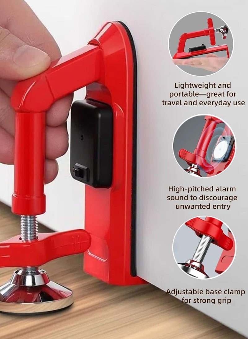 Portable Alarm Door Stopper, Portable Door Jammer, Travel Anti Theft Door Blocker, No Drill Door Stoppers Security for Home, Apartment, Office, Hotel, Travel, Portable Door Lock for Women, Children  - Image 3