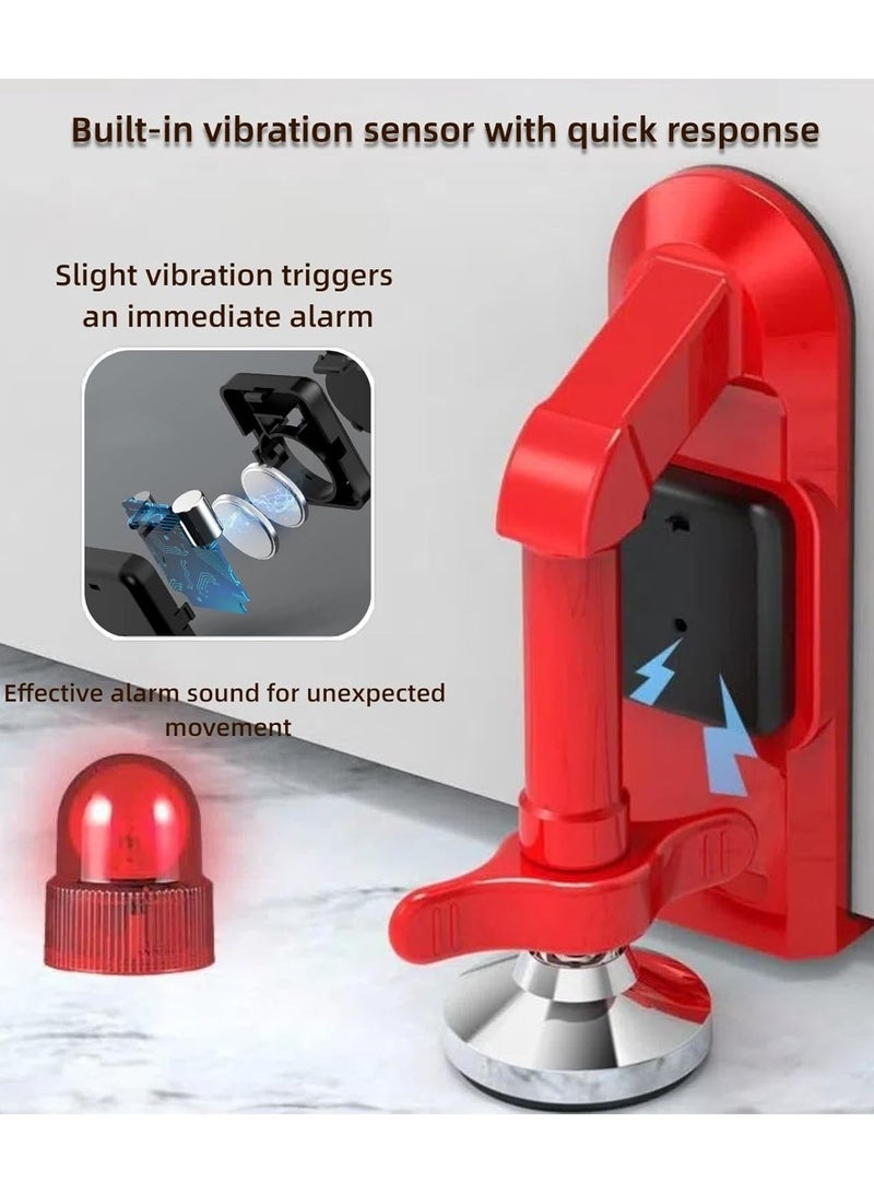 Portable Alarm Door Stopper, Portable Door Jammer, Travel Anti Theft Door Blocker, No Drill Door Stoppers Security for Home, Apartment, Office, Hotel, Travel, Portable Door Lock for Women, Children  - Image 4