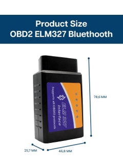 Generic QRG OBD2 Scanner Bluetooth - Car Scanner Compatible with iOS, iPhone, iPad and Android – OBD2 Reader Car Diagnostic Tool Wireless OBD Car Code Reader – Check Engine Code Reader – Upgraded V2.1  - Image 2