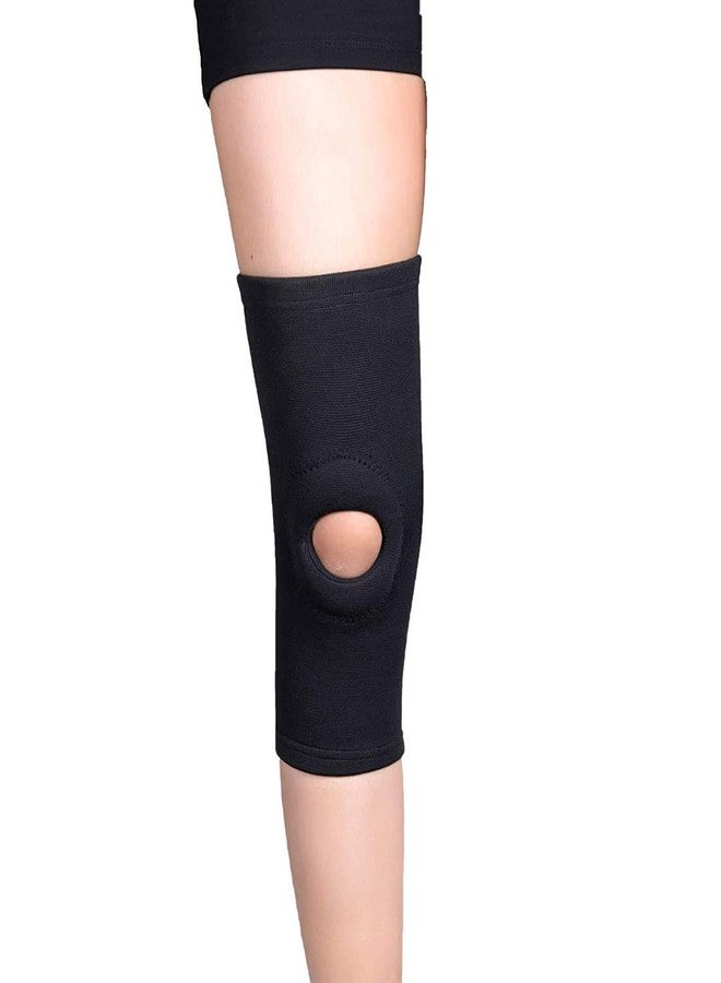 MEDTRIX Open Patella Knee Support for Knee Joint Pain Relief Stretchable Knee Cap for Men & Women Arthritis Relief Ideal for Running and Sports Black (MEDIUM)