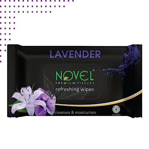 NOVEL Alcoholic Free and Aqua Glycerine (Lavendar Fragnance) Wet Tissue (Pack of 9/225 Tissues) - Image 5