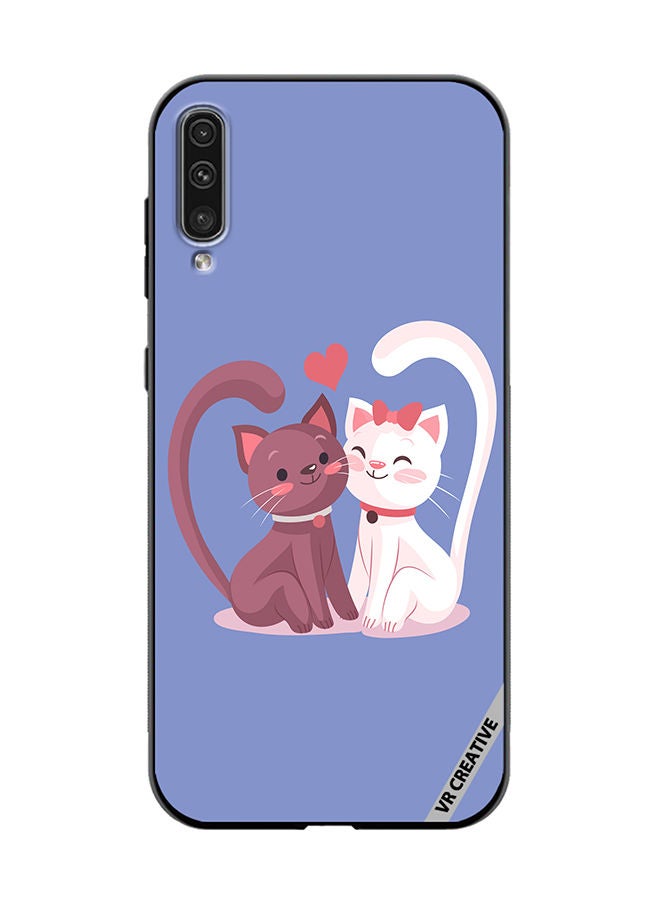 VR CREATIVE Protective Case Cover For Samsung Galaxy A50/A50s Love Cat Design Multicolour - Image 1