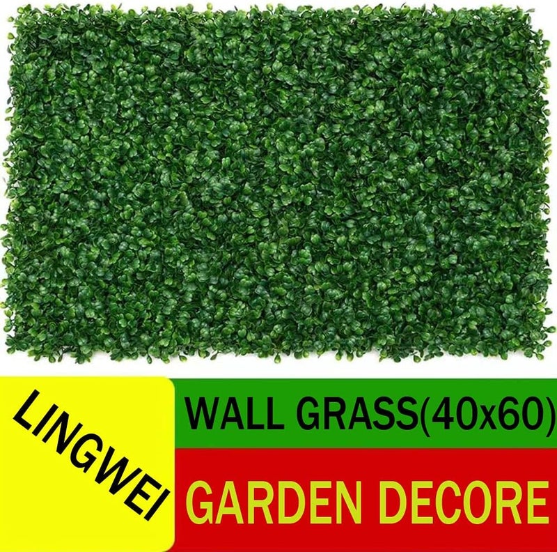 LINGWEI Artificial Grass Wall Backdrop, Fake Green Plant Wall Decor,Privacy Screen, Greenery Living Wall Panels UV Protected for Indoor Outdoor Garden Fence.(10 Pcs) - Image 2