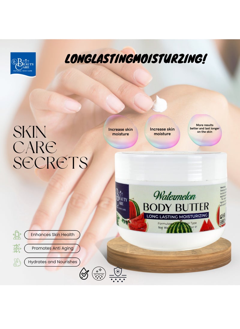 GC Beauty Care GC Beauty Care Body Butter – Watermelon (170ml / 5.7oz) Shea Butter Infused Long-Lasting Moisturizer for All Skin Types – Promotes Anti-Aging & Prevents Skin Problems  - Image 4