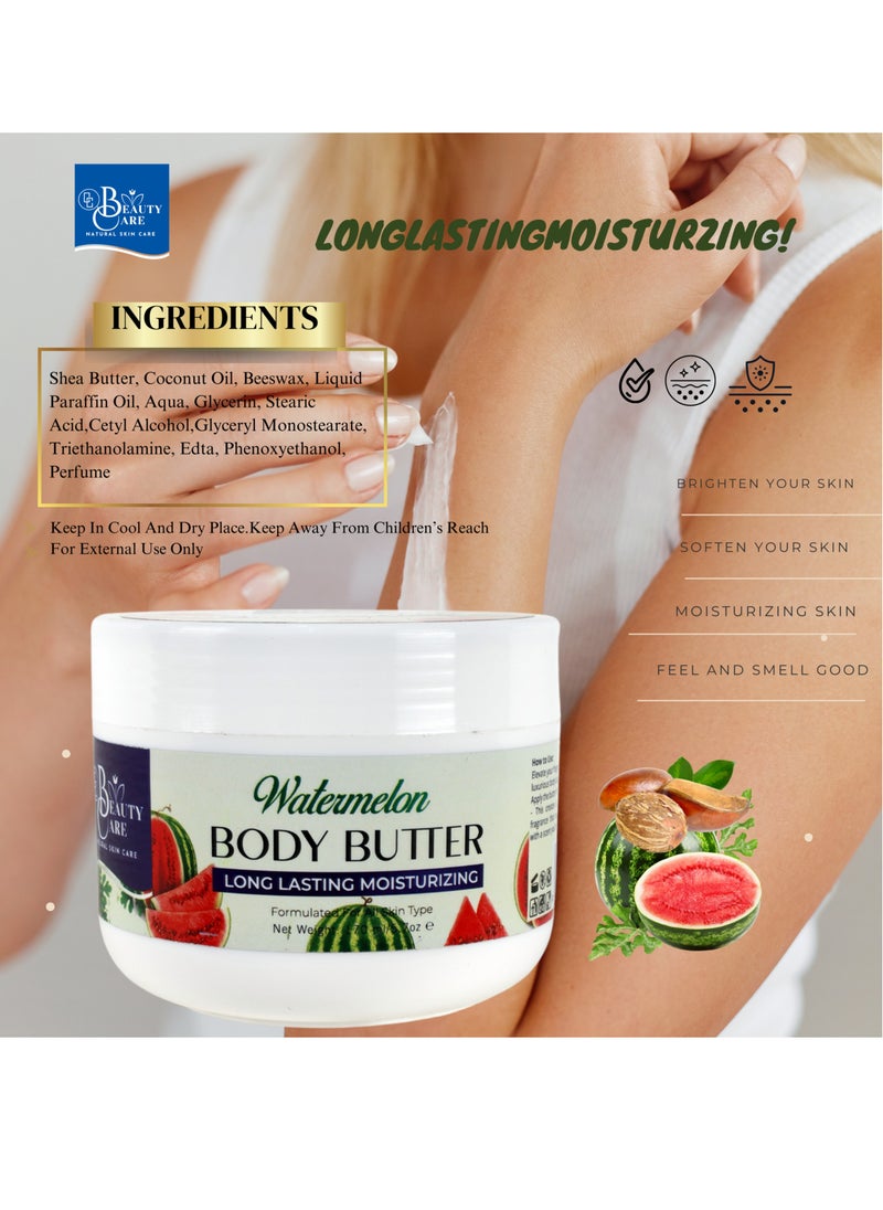 GC Beauty Care GC Beauty Care Body Butter – Watermelon (170ml / 5.7oz) Shea Butter Infused Long-Lasting Moisturizer for All Skin Types – Promotes Anti-Aging & Prevents Skin Problems  - Image 3