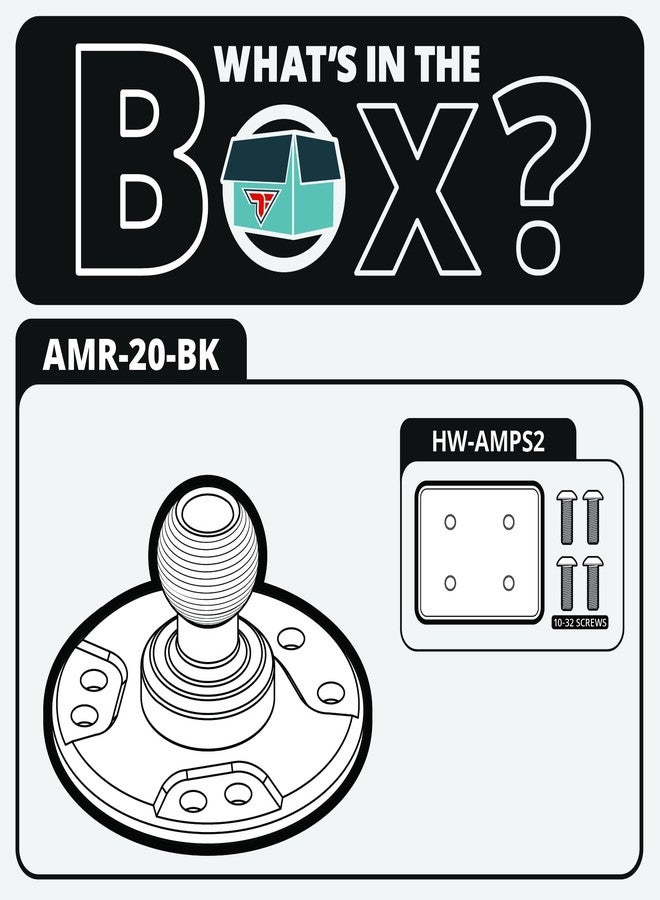 Tackform Round AMPS Mount - 20mm Ball | Aluminum | 7-Hole Drill Base | Mount to Dash, AMPS, or Grid Brackets | Includes Hardware | NOT for 1" / B Sized Systems - Image 3