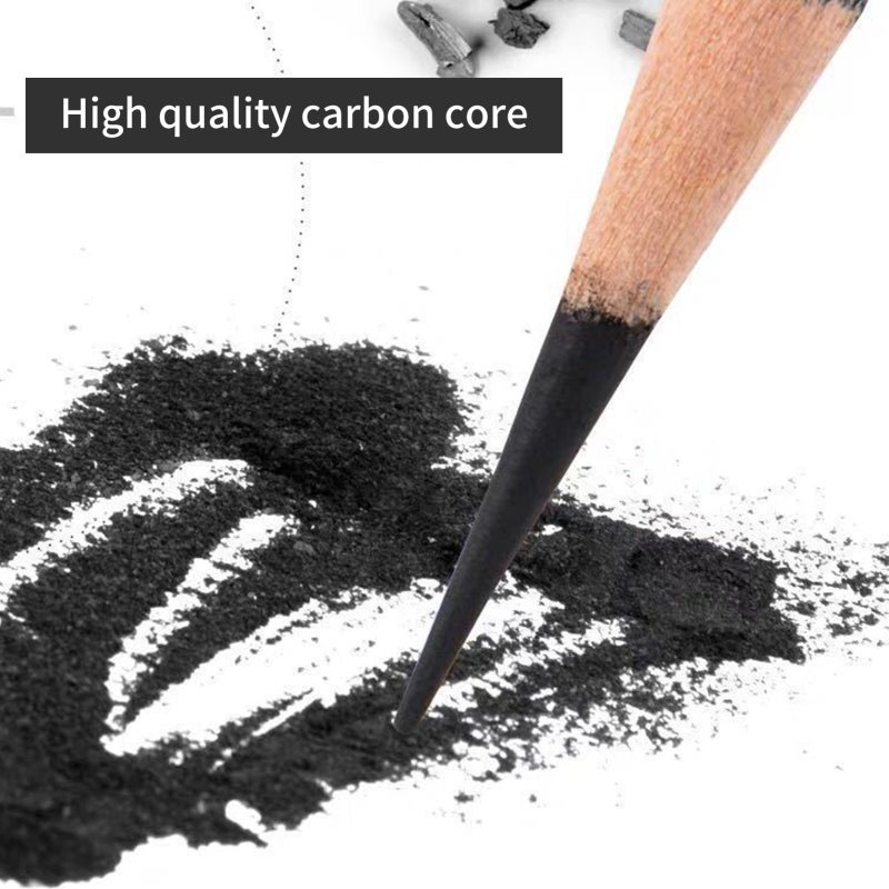 Sketching Kit: 30PCS Professional Set With Natural Wood Pencils - Portable Storage Pouch Drawing Supplies Kit For Beginners Artists Enthusiasts School Students - Image 4